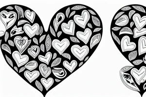 Half heart-half Brain Surrounded by magnolia's tattoo idea