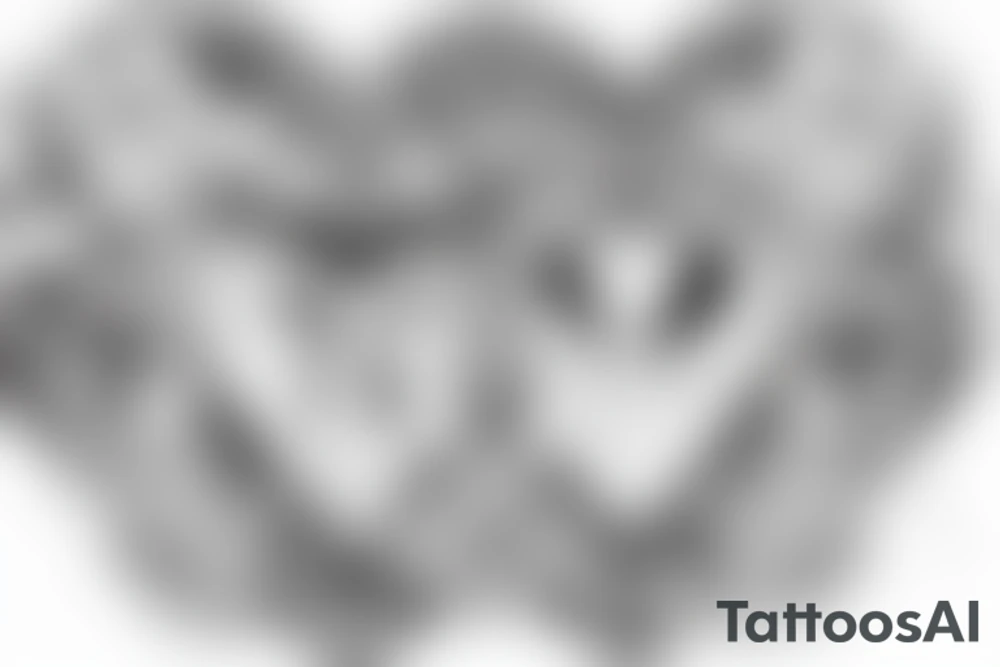 Half heart-half Brain Surrounded by magnolia's tattoo idea