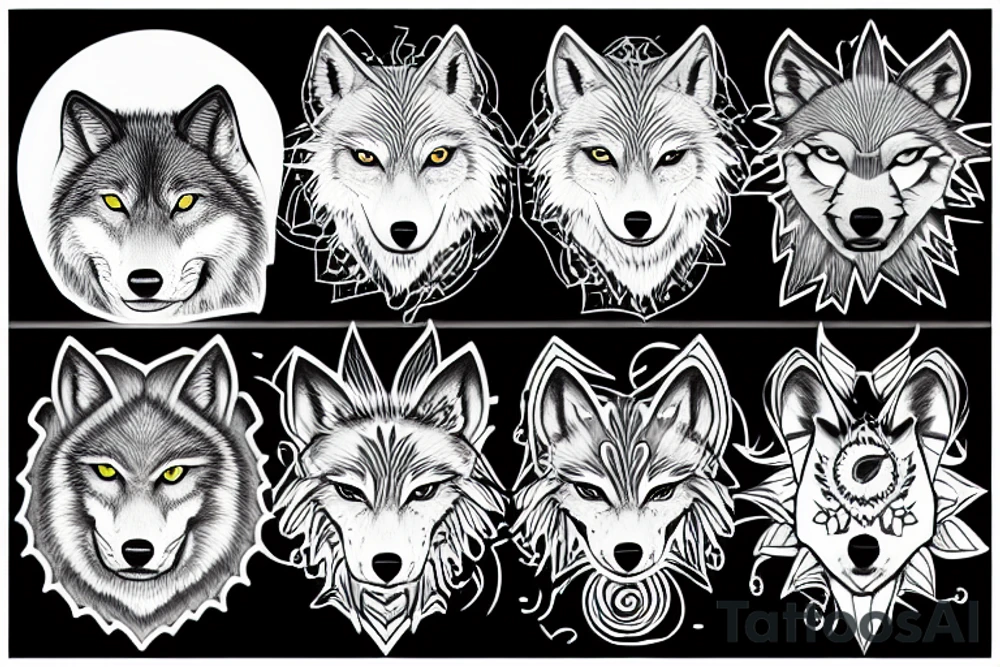 Wolf howling tattoo idea