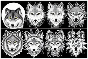 Wolf howling tattoo idea