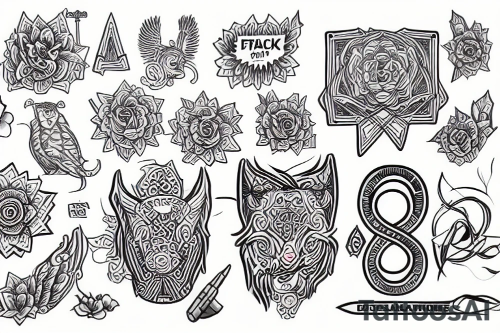 mindfulness, discipline and work ethic tattoo idea