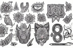 mindfulness, discipline and work ethic tattoo idea