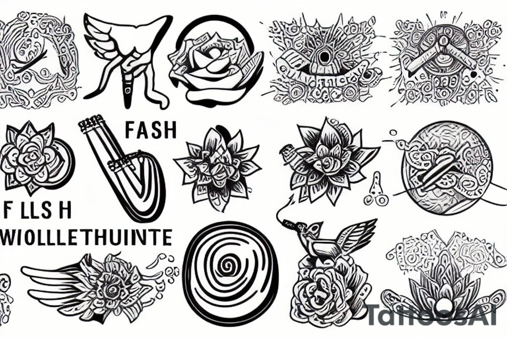 mindfulness, discipline and work ethic tattoo idea