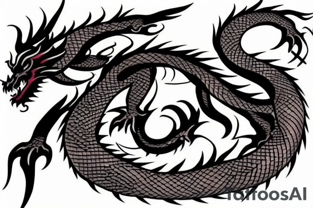 dragon and fire tattoo tattoo idea