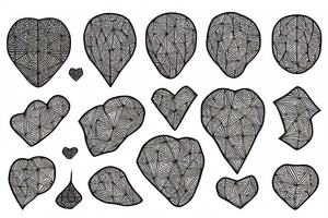 Combination of Heart and Brain in a Diamond frame and a face between tattoo idea