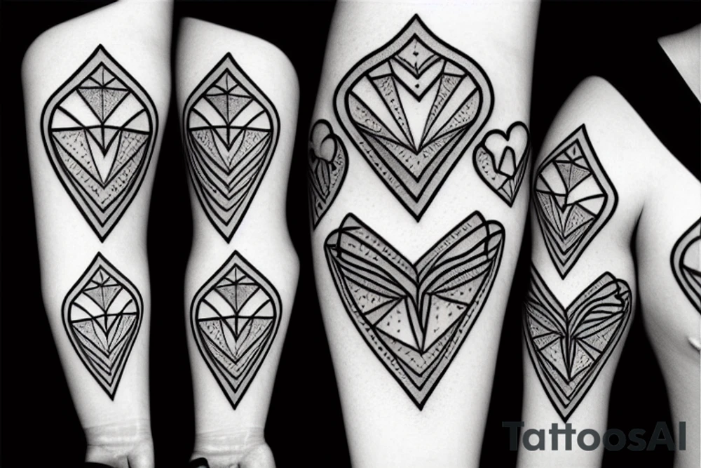 Half Brain, Half Heart, Diamond frame, Face in between tattoo idea Half Brain, Half Heart, Diamond frame, Face in between tattoo idea