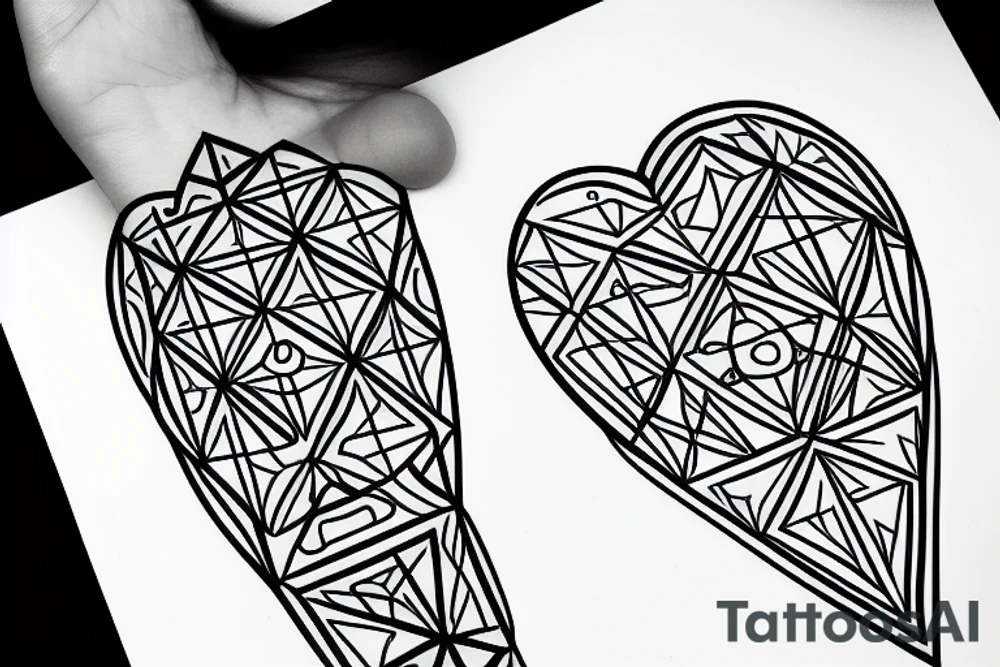 Half Brain, Half Heart, Diamond frame, Face in between tattoo idea Half Brain, Half Heart, Diamond frame, Face in between tattoo idea