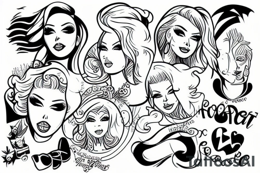 hot blonde babe tattoo idea