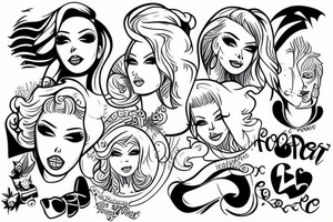 hot blonde babe tattoo idea