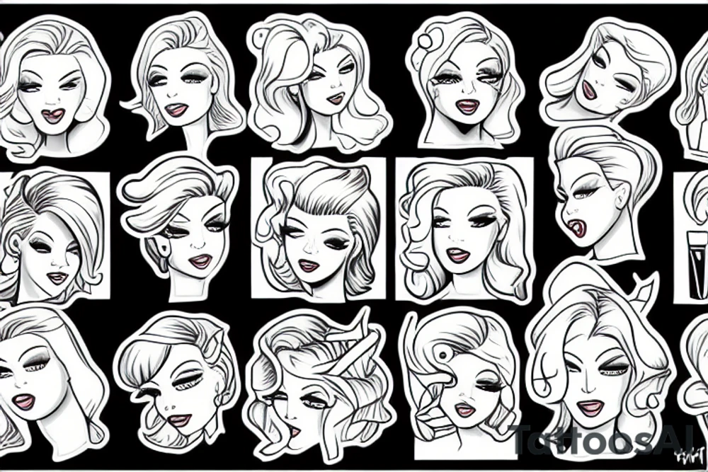 hot blonde babe tattoo idea