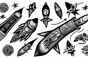 rocket andrew tate tattoo idea
