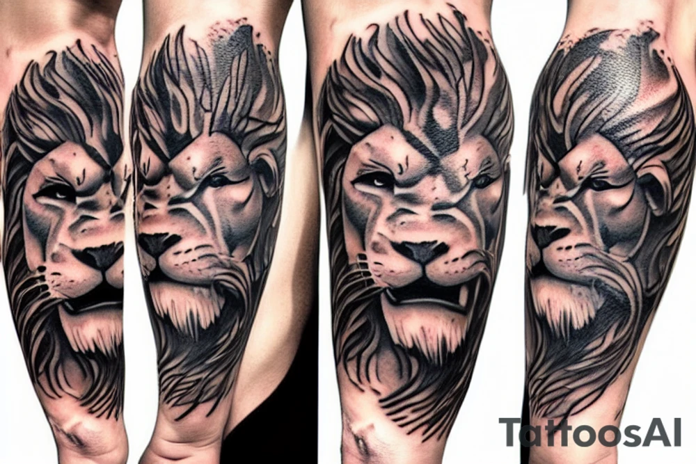 hercules slaying a lion tattoo idea
