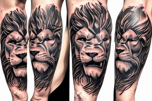 hercules slaying a lion tattoo idea