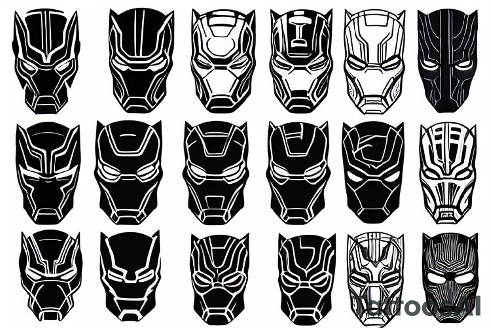 black panther iron man tattoo idea