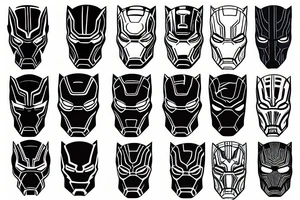 black panther iron man tattoo idea