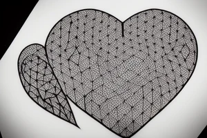 Heart vs. Head, Diamond frame, Dotwork, fine Line, ADHD tattoo idea