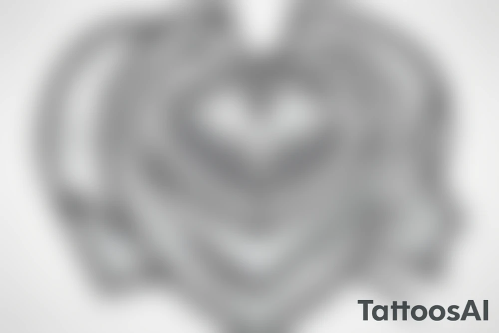 Heart vs. Head, Diamond frame, Dotwork, fine Line, ADHD tattoo idea