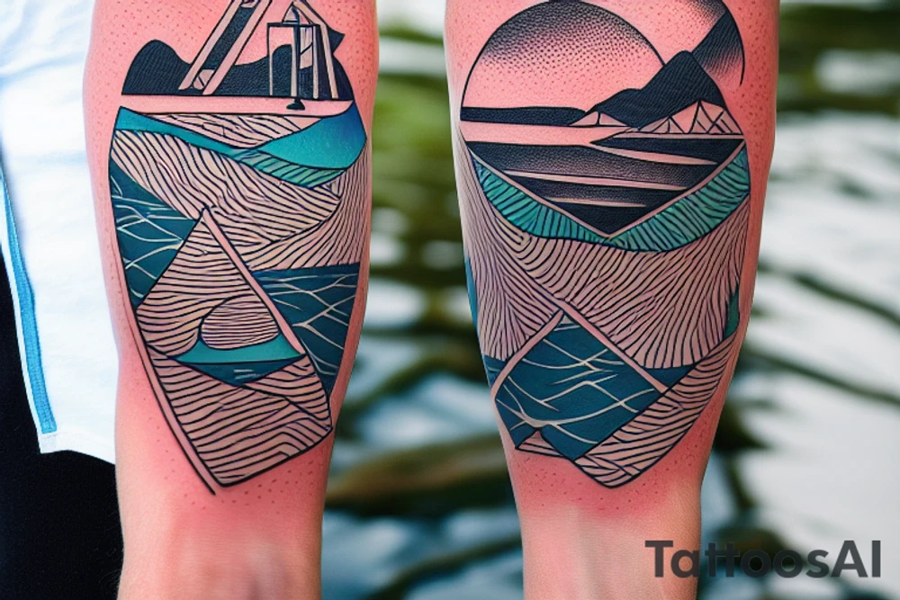a wonderful campsite in Australia. A longboard and the ocean. tattoo idea