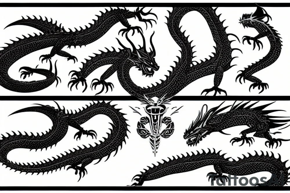 Bionic dragon tattoo idea