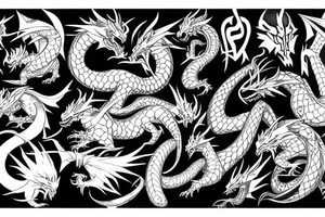 Cyber dragon tattoo idea