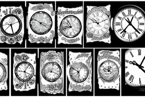 Disappearing clock tattoo idea
