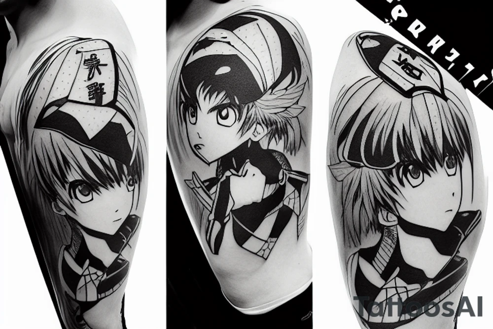 anime fighter punching a cyber network tattoo idea anime fighter punching a cyber network tattoo idea