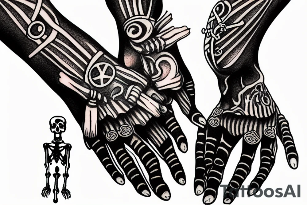 skeleton hands praying while holding a rosary in them tattoo idea skeleton hands praying while holding a rosary in them tattoo idea