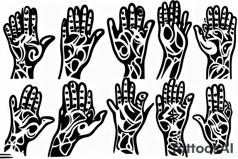 hands praying while holding a rosary tattoo idea