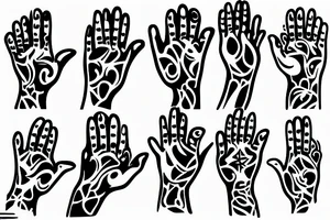 hands praying while holding a rosary tattoo idea