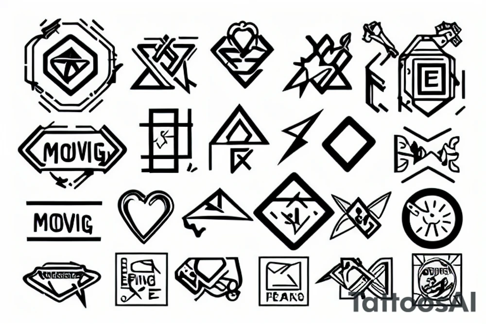 moving restart sign tattoo idea