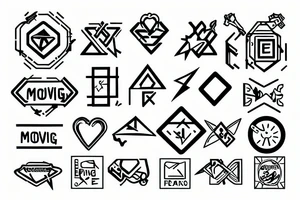 moving restart sign tattoo idea
