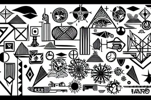 horizon over the sea and circuits tattoo idea