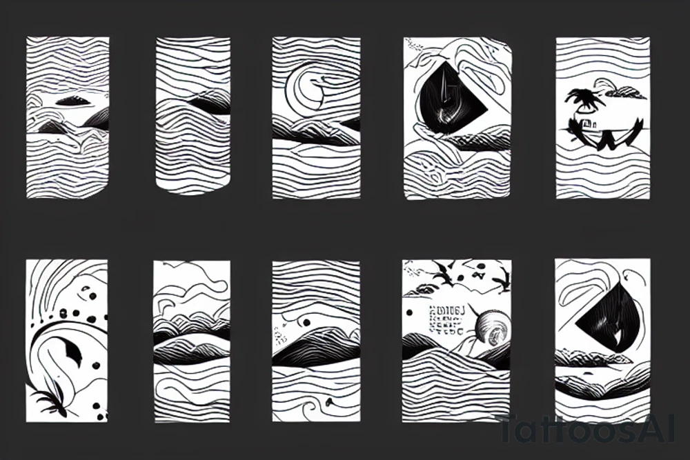 horizon over the sea tattoo idea