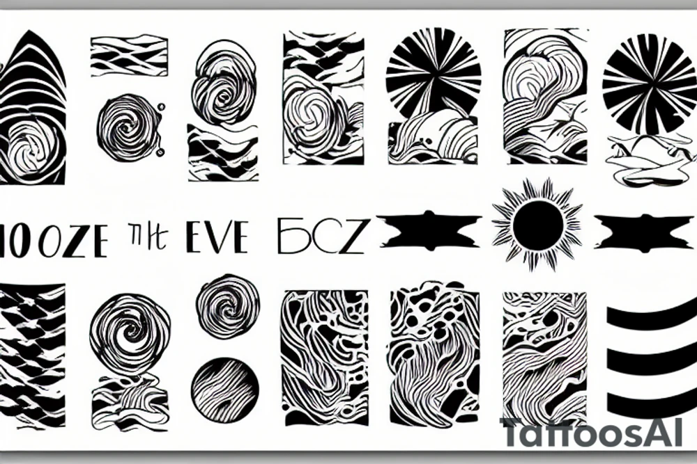 horizon over the sea tattoo idea
