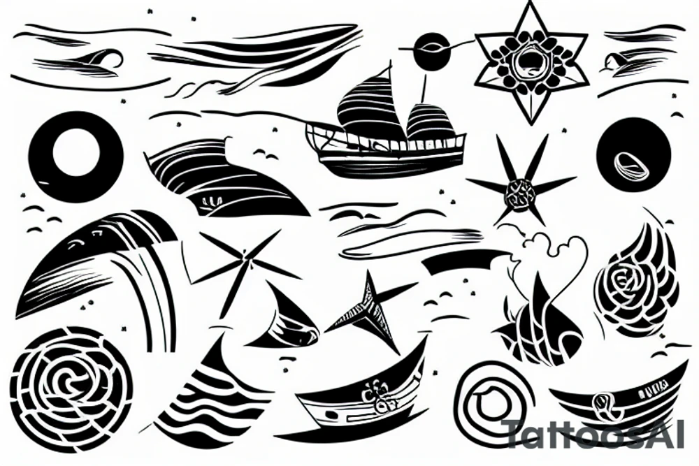 horizon over the sea tattoo idea