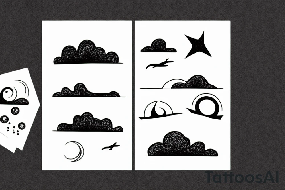horizon over the sea tattoo idea