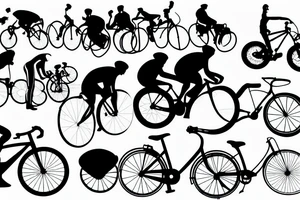 Cyclist looking back tattoo idea