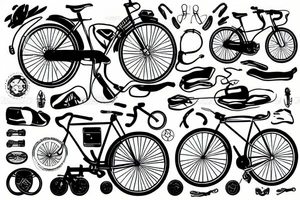 Cyclist looking back tattoo idea