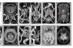 Glyph like a tarot card magic tattoo idea