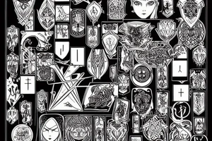 Glyph like a tarot card magic tattoo idea