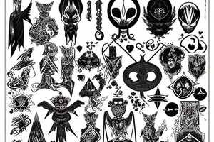 Glyph like a tarot card magic tattoo idea