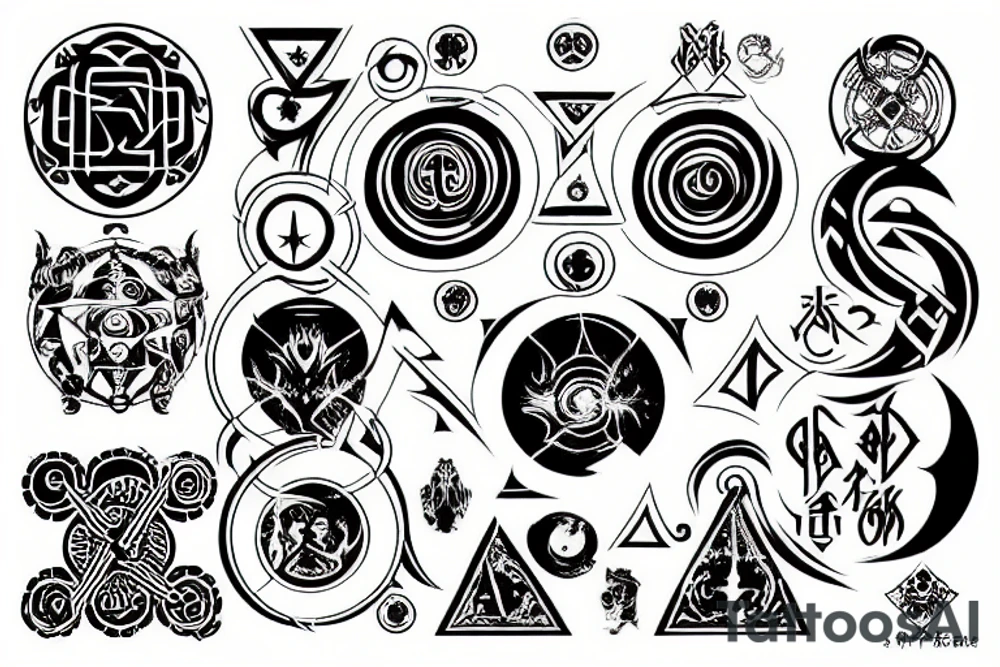 Magic circle and glyphs from final fantasy tattoo idea Magic circle and glyphs from final fantasy tattoo idea