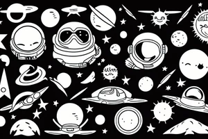 Astronaut reaching the sun tattoo idea