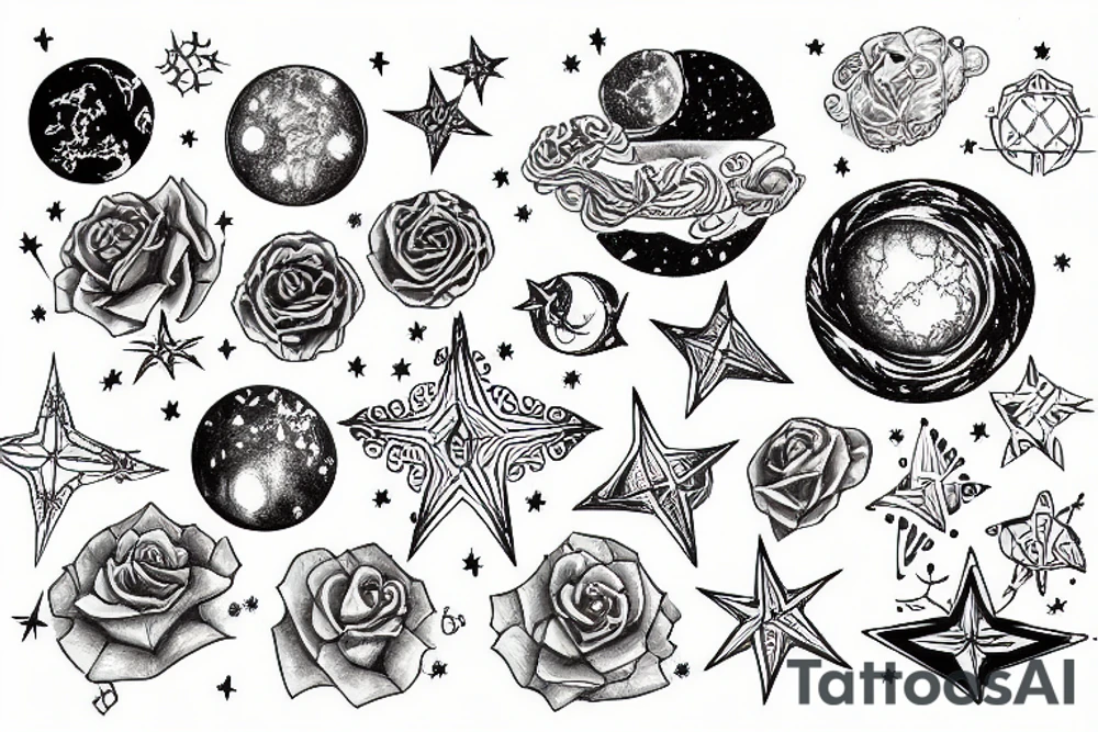 Starmap tattoo idea