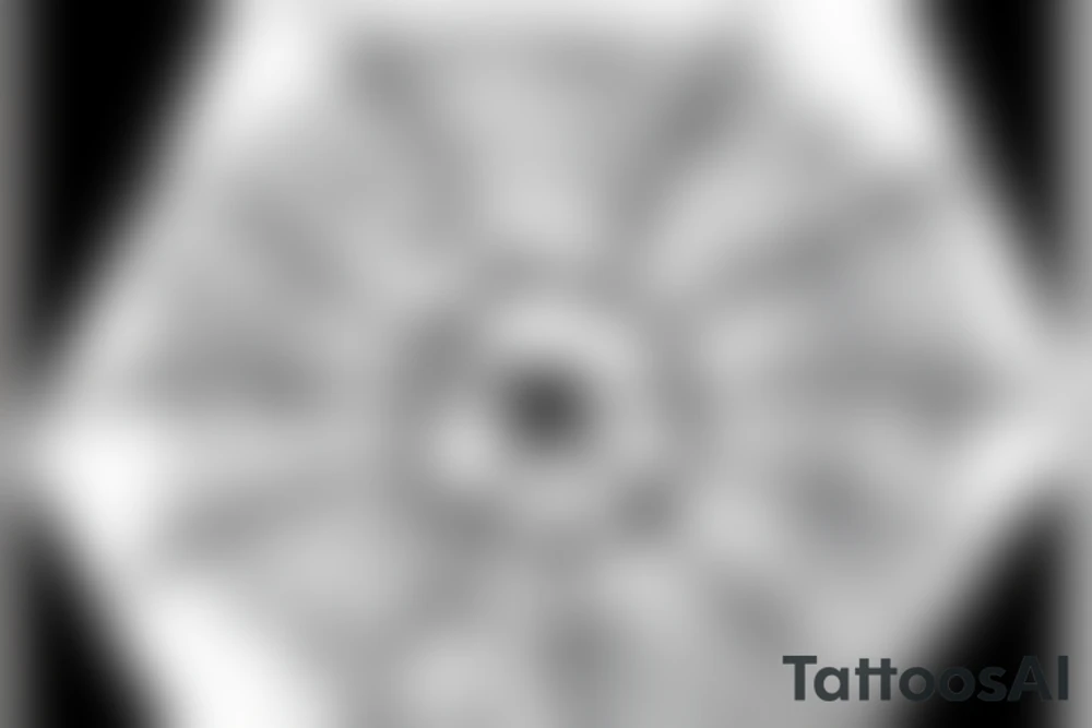 Umbrella with a crown, 6 dots around with place for text tattoo idea