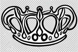 Minimalistic crown on top. 5 Stars or dots floating around. tattoo idea