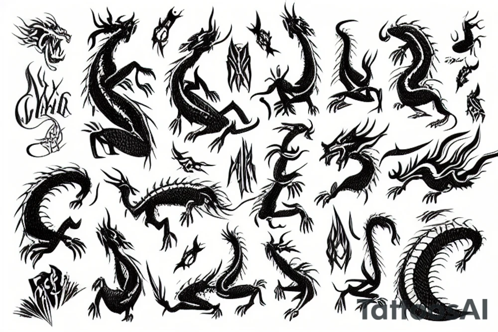 line that looks like a dragon tattoo idea