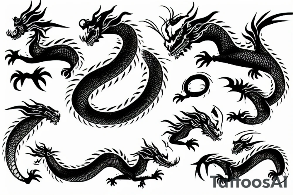 line that looks like a dragon tattoo idea