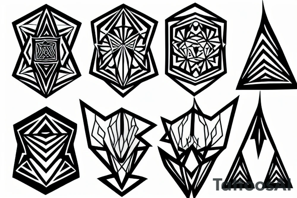 Geometric lightning tattoo idea
