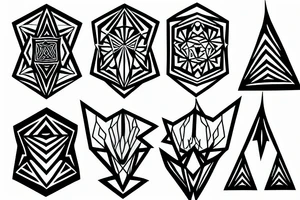 Geometric lightning tattoo idea